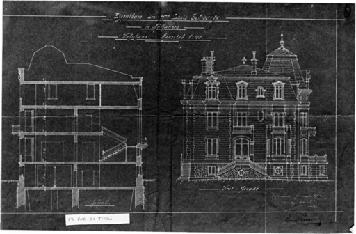 Coupe et élévation.