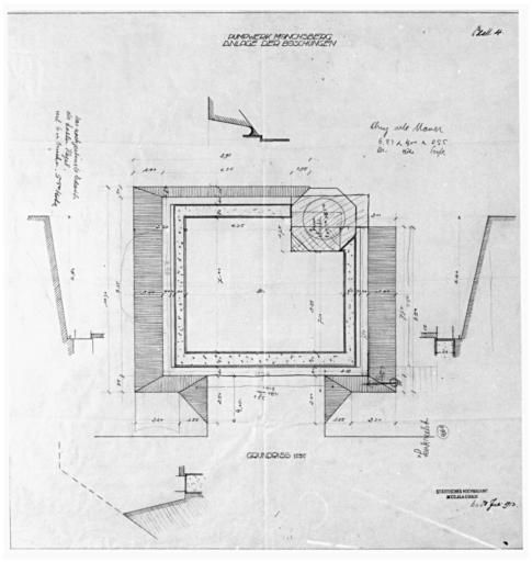 Réservoir du haut service (Moenchsberg) : plan.