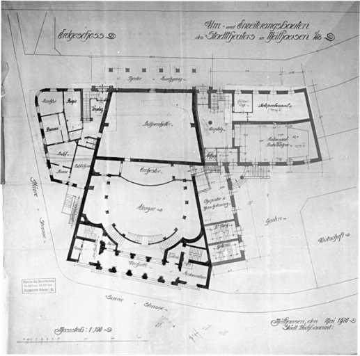 Projet de transformation et d'agrandissement : plan du rez-de-chaussée.