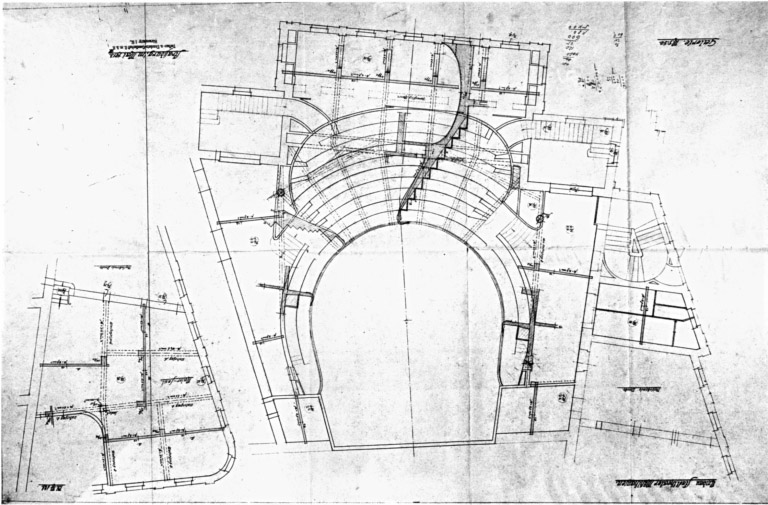 Plan de transformation du troisième balcon.