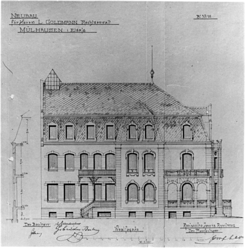 Elévation ouest.