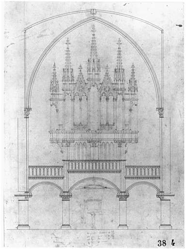 Elévation des orgues, projet.