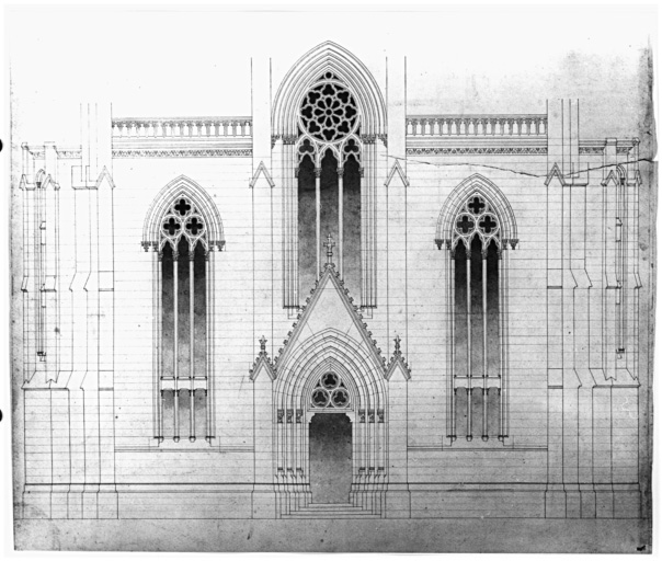 Reconstruction du temple : élévation postérieure partielle.