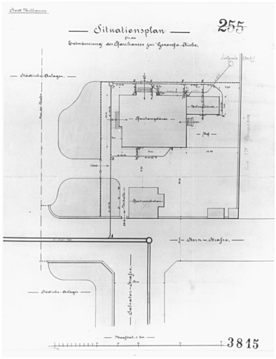 Presbytère : plan de situation.