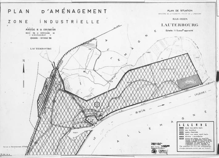Plan de situation, plan d'aménagement, zone industrielle.