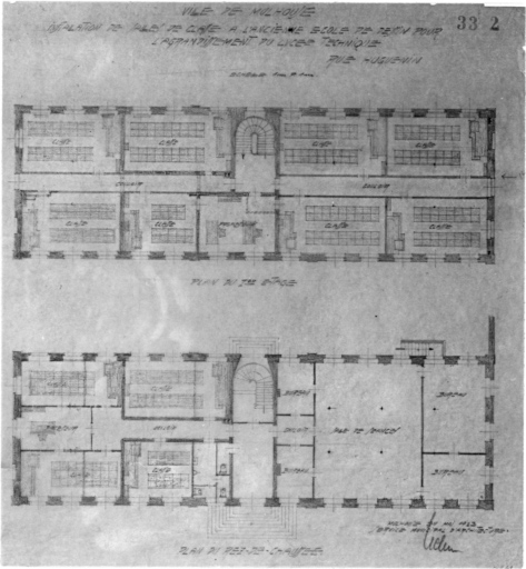 Plan du rez-de-chaussée et du premier étage.