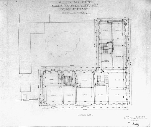 Plan du deuxième étage.