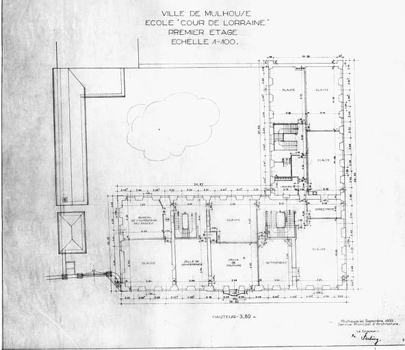 Plan du premier étage.