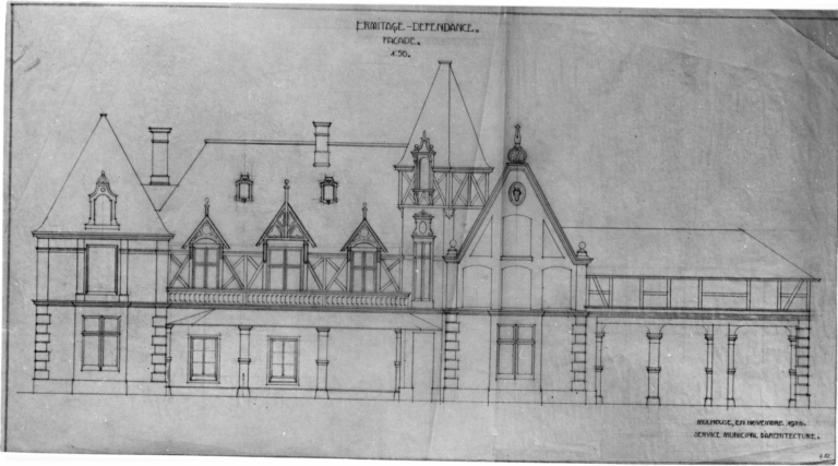 Elévation des dépendances (projet de restauration).