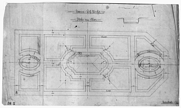 Plan du plafond du choeur.