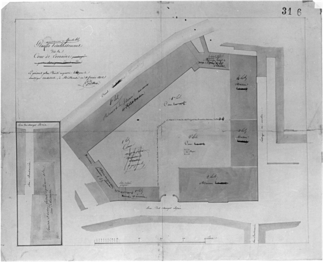 Plan de situation au moment de la vente de 1842.