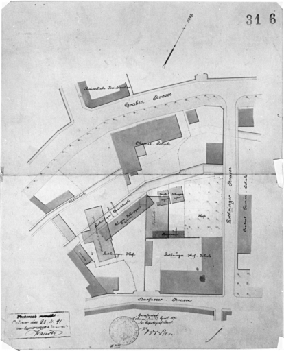 Plan de situation avec travaux prévus pour un gymnase.