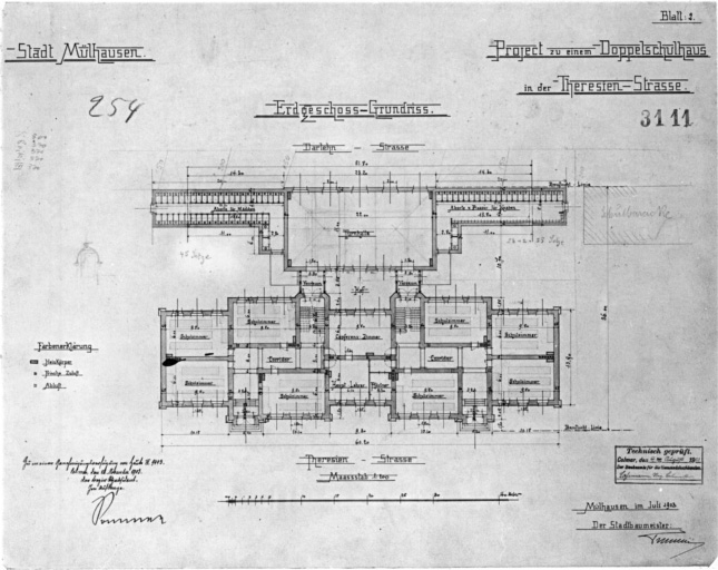 Plan du rez-de-chaussée (projet).