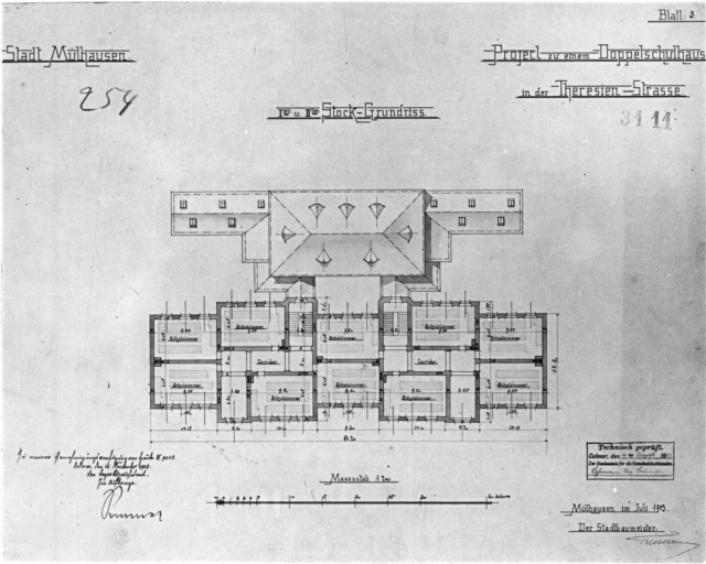 Plan du premier et deuxième étage (projet).