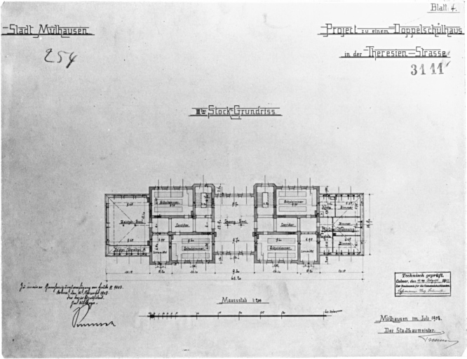 Plan du troisième étage (projet).