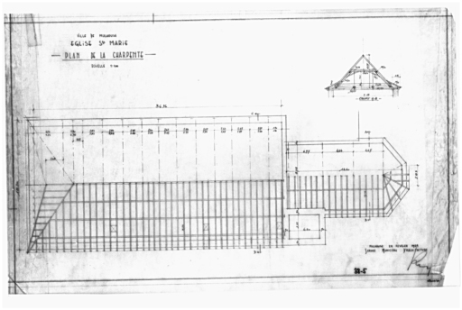 Plan de la charpente.