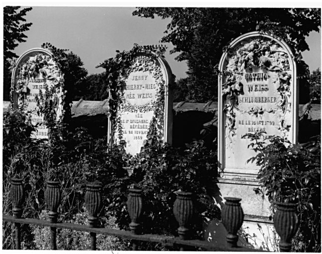 Cimetière protestant : monument sépulcral de Jean Gaspard Weiss et de sa famille (allée a). Vue d'ensemble.