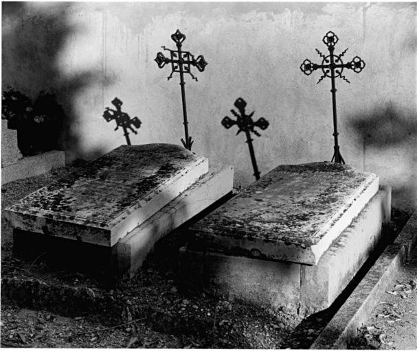 Cimetière protestant : tombeaux de Nicolas Ferdinand Koechlin et de Caroline Julie Koechlin (allée c). Vue d'ensemble.