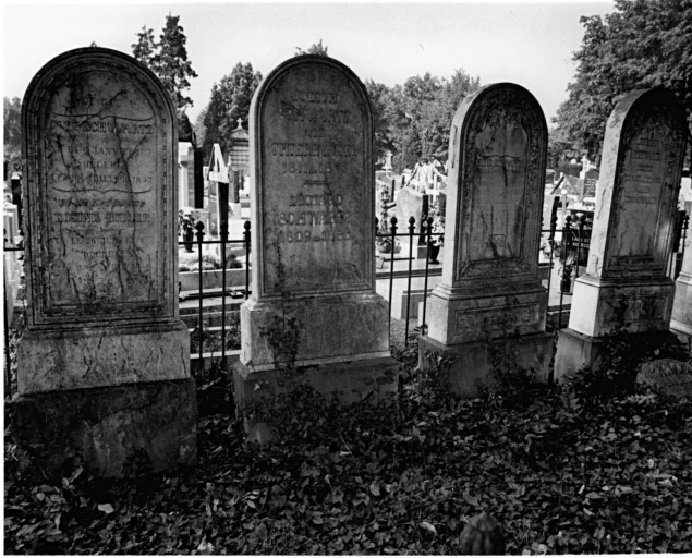 Cimetière protestant : tombeaux de la famille Schwartz. Vue d'ensemble.