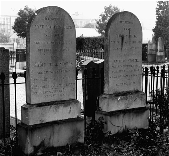 Cimetière protestant : tombeaux de la famille Storck. Vue d'ensemble.