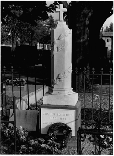 Cimetière protestant : tombeau de Barbara Schneider.