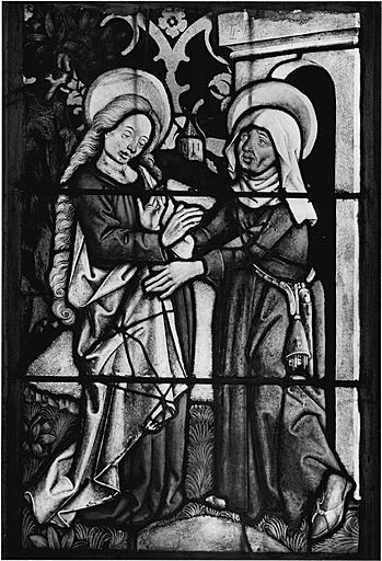 Verrière figurée : Vie de la Vierge, enfance et vie publique du Christ (Baie No 1)