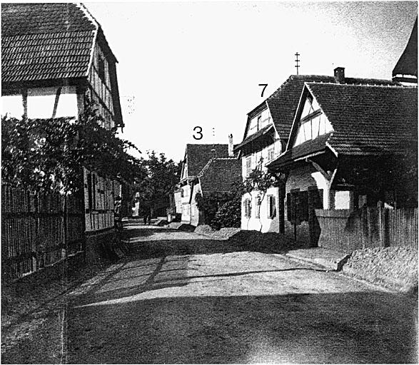 Vue d'ensemble du 7, rue de Woerth, et à gauche maison détruite.