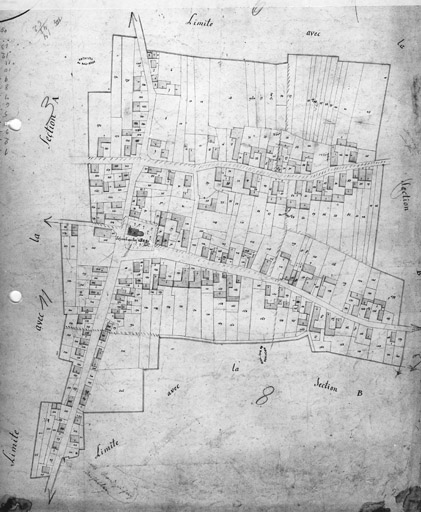 Plan du village de Schwabwiller. Plan cadastral napoléonien, section C.