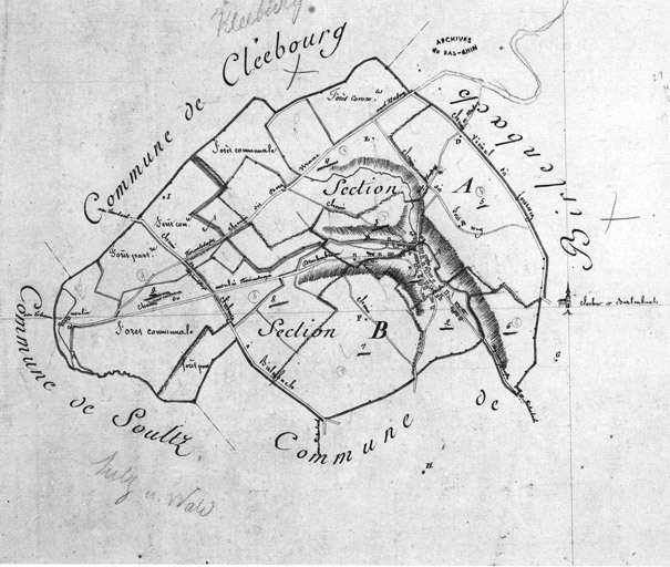 Cadastre napoléonien. Tableau d'assemblage.