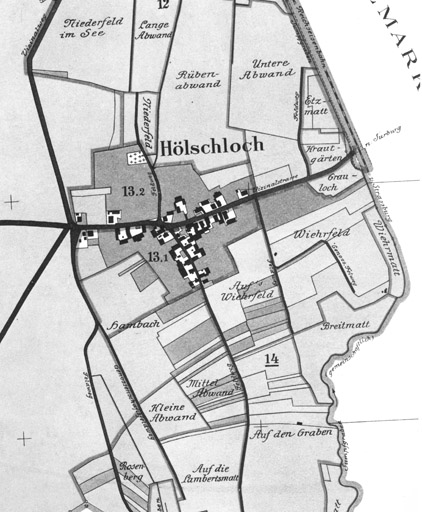 Cadastre ancien. Tableau d'assemblage. Hoelschloch