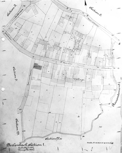 Cadastre du village de Birlenbach. Section 1.