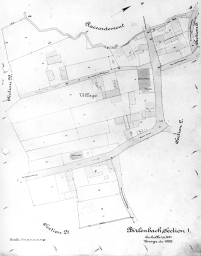 Cadastre du village de Birlenbach. Section 1.