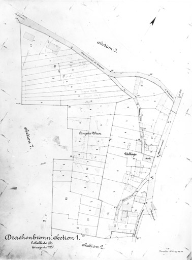 Cadastre du village de Dranchenbronn. Section 1.