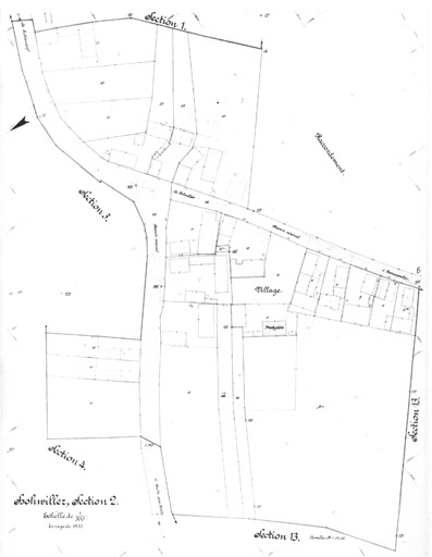 Cadastre du village de Hohwiller, section 2.