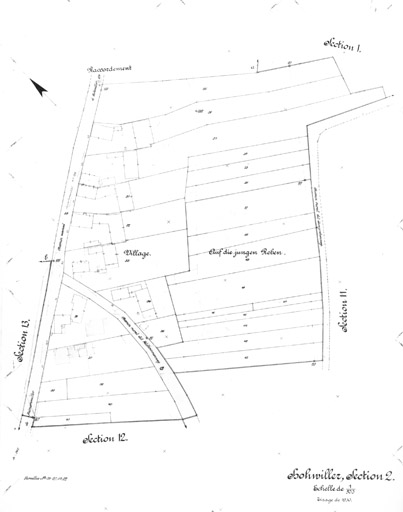 Cadastre du village de Hohwiller, section 2.