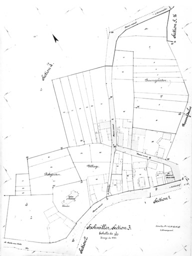 Cadastre du village de Hohwiller, section 3.