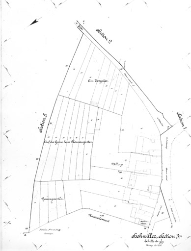 Cadastre du village de Hohwiller, section 3.