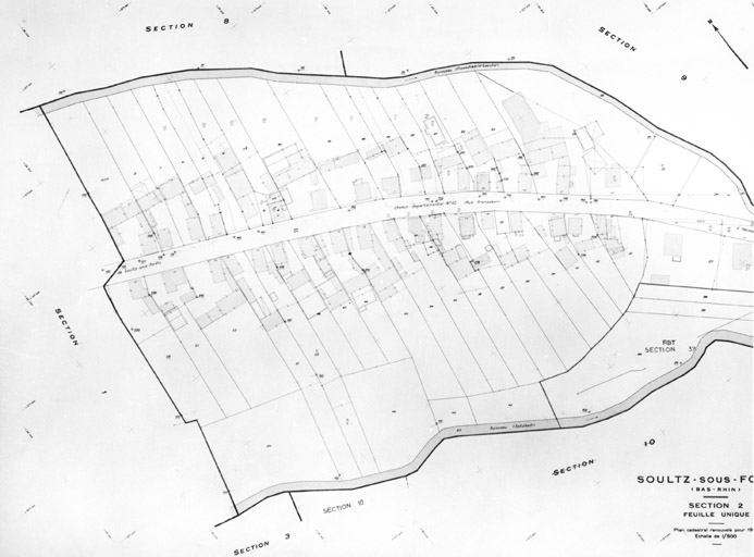 Plan cadastral de la ville, renouvelé pour 1952, section 2.