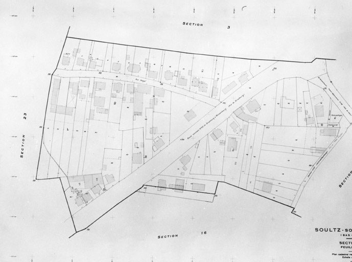 Plan cadastral de la ville, renouvelé pour 1952, section 3.