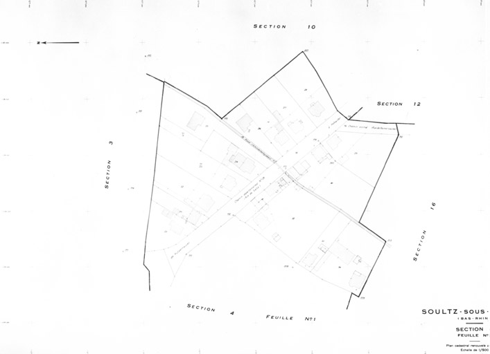 Plan cadastral de la ville, renouvelé pour 1952, section 4.