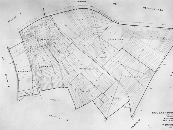 Plan cadastral de la ville, renouvelé pour 1952, section 8.