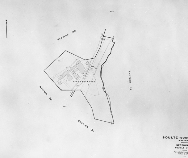 Plan cadastral de la ville, renouvelé pour 1952. Section 33.