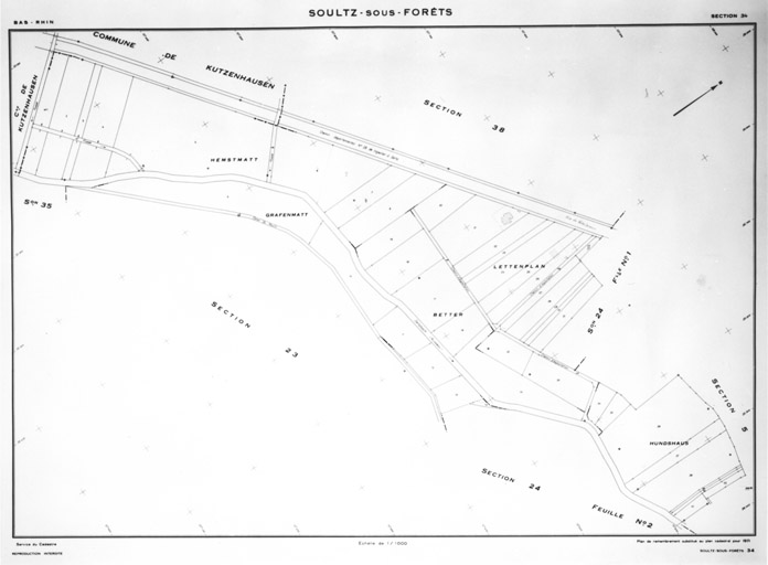 Plan cadastral de la ville, renouvelé pour 1952. Section 34.