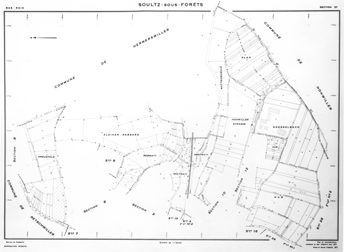 Cadastre allemand. Section 2 dite du village.