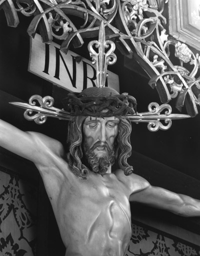 Détail de la tête du Christ.