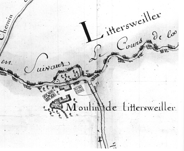 Hoffen. Moulin de Leiterswiller. Plan masse.