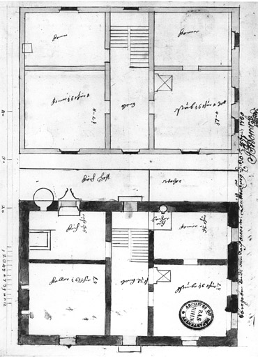 Plans du rez-de-chaussée et de l'étage.