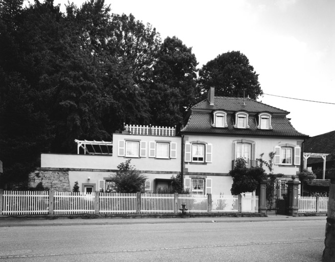 Maison dans le parc. Elévations sur rue.