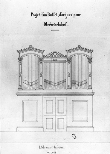 Elévation du buffet d'orgue.