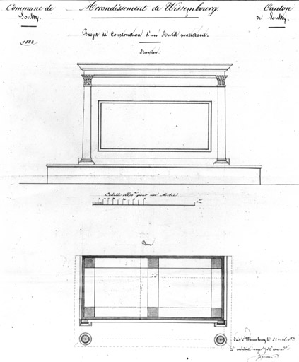 Plan et élévation.